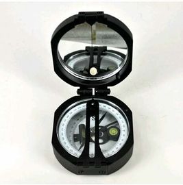 Compasso do metal da geologia dos acessórios dos instrumentos pretos da avaliação com espelho